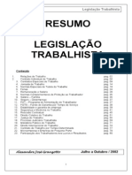 Alexandre José Granzotto - Resumo Legislaçao Trabalhista