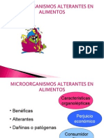 Características organolépticas y factores de contaminación alimentaria