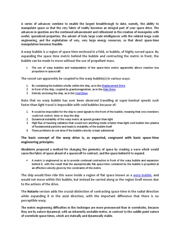 Void Bubbles PDF Spacetime Physics