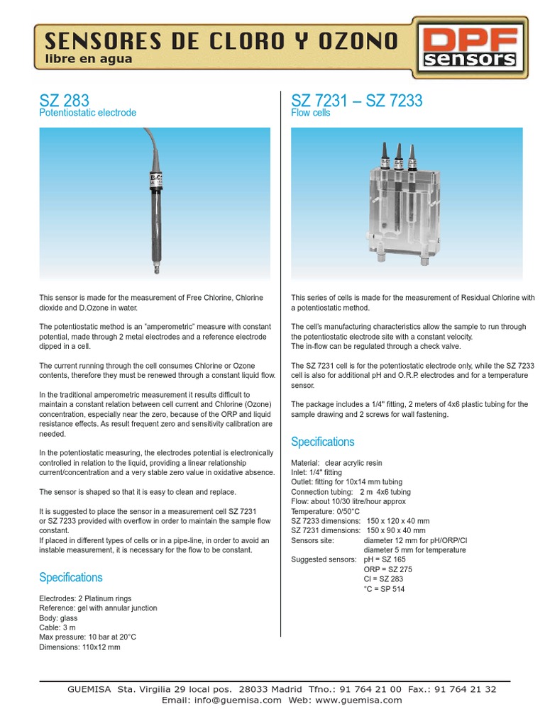Cloro Sensor | PDF | Chlorine | Sensor