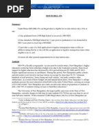 Summary of HB 474, an In-state Tuition Bill in New Hampshire