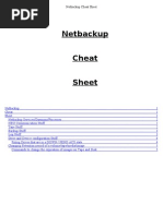 NBU Cheat Sheet For 24x7 Ops