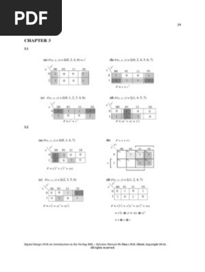 Logic And Computer Design Fundamentals 5th Edition Solutions Chapter 3