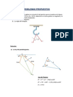 Problemas de fuerzas propuestos y su solución gráfica