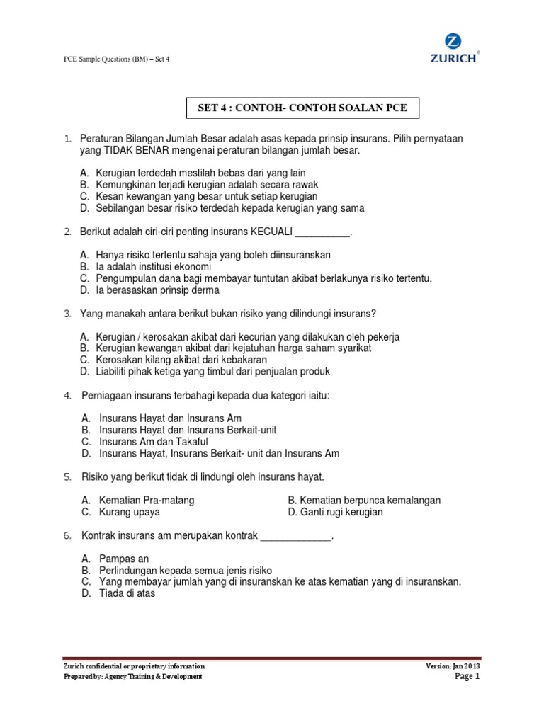 PCE Sample Questions - (BM) | PDF | Bisnis | Pengelolaan Keuangan & Uang