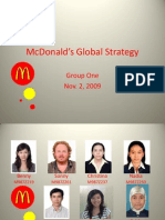Mcdonald'S Global Strategy: Group One Nov. 2, 2009