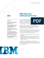 IBM eMessage Services 2013 - On Boarding Services