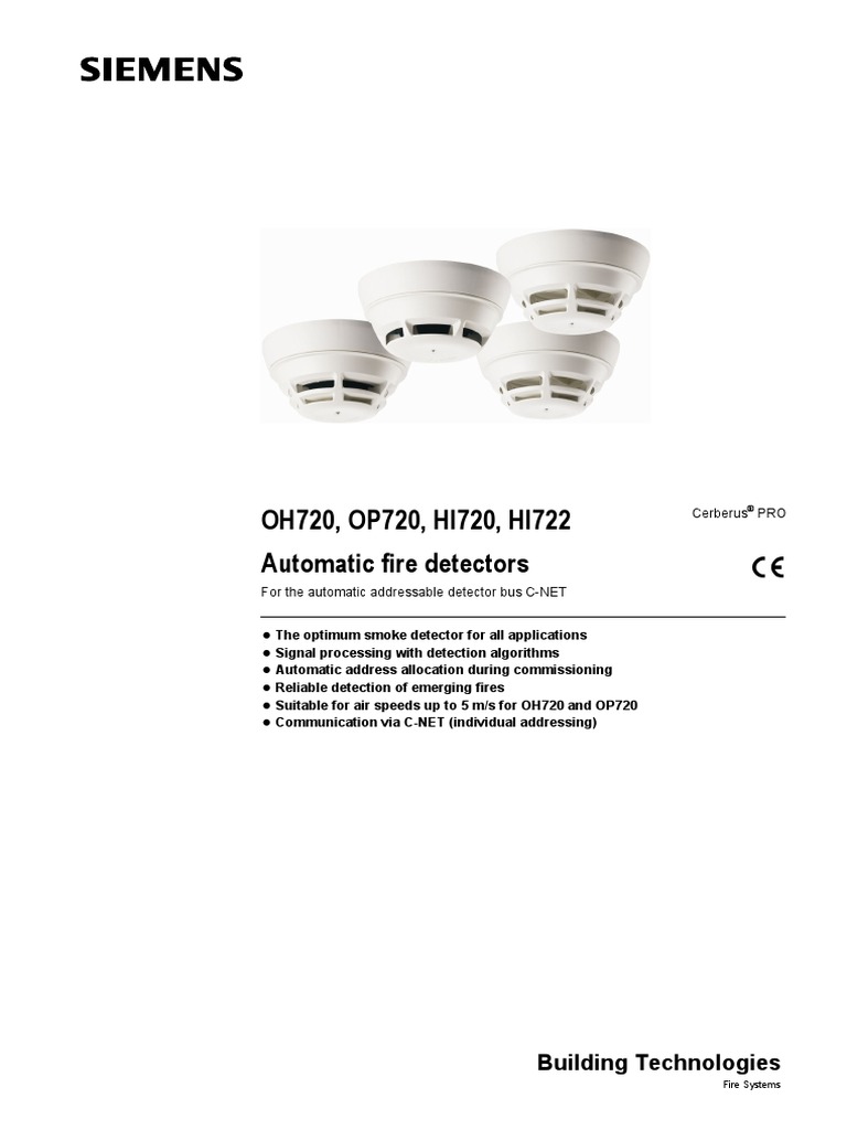 Automatic Fire Detectors SIEMENS | Download Free PDF | Sensor | Smoke
