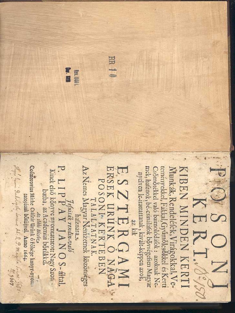 Posoni Kert | PDF