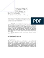 2.CiberneticaTHE USE OF QUANTITATIVE TECHNIQUES IN THE ANALYSIS OF GEOGRAPHICAL FEATURES REGARDING PATIENTS WITH ACUTE CORONARY SYNDROMES