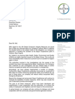 2009-08-27 - Second letter from Bayer to the UN Global Compact