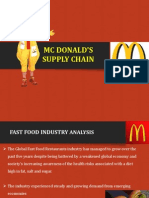 Supply Chain Management of MC Donalds
