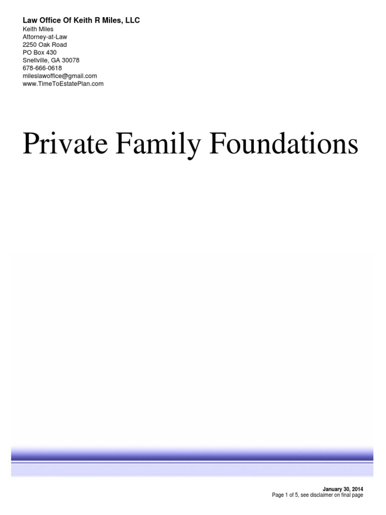 private family foundations Charitable Organization Foundation