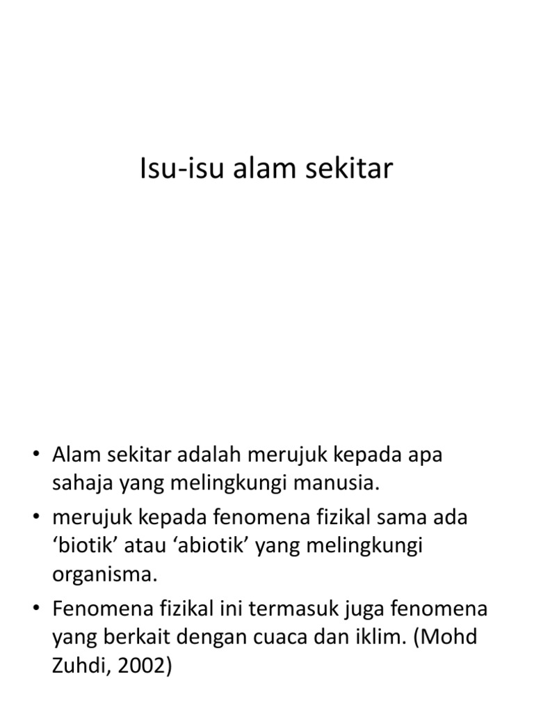 Isu Isu Alam Sekitar Pdf