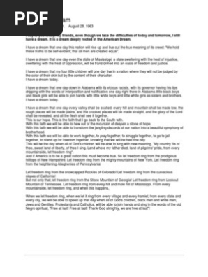 I Have A Dream Pdf Nelson Mandela Mahatma Gandhi