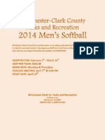 Men's Softball 2014