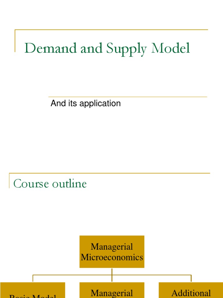 Demand and Supply Model PDF Economic Surplus Supply (Economics)