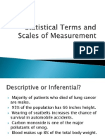 Statistical Terms and Scales of Measurement2