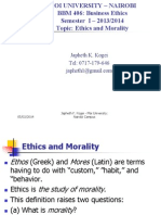 Ethics and Morality