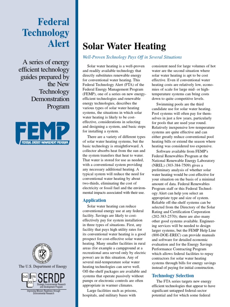Solar Water Heating: Cost-Effective Solutions | PDF | Water Heating ...