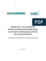 Metodi per la valutazione del rischio da sovraccarico biomeccanico del rachide - Gennaio 2013