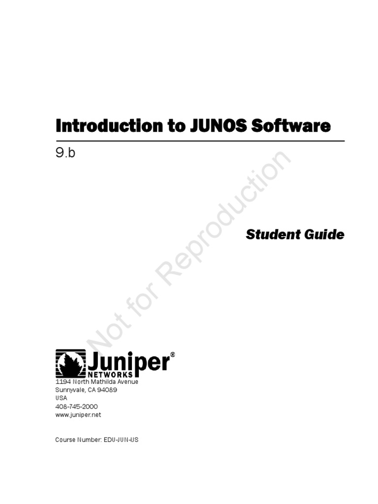 Introduction to junos software Command Line Interface
