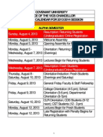 2013 - 2014 Academic Calendar 2014