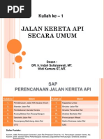 Download JALAN KERETA API SECARA UMUMDosen DR Ir Indah Sulistyawati MTWidi Kumara ST MT by Joko Bintoro SN204868811 doc pdf