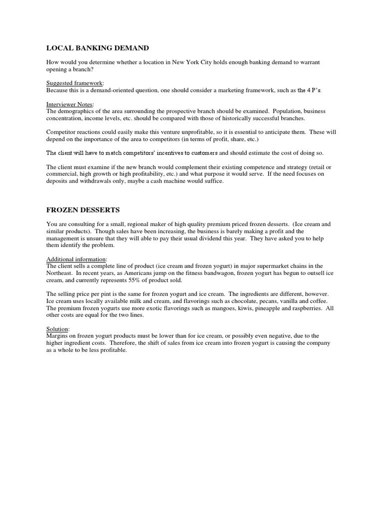 Consulting Cases Pdf – Case interview prep: The definitive guide – VBHWI