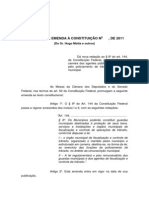 Proposta de Emenda À Constituição N, DE 2011: (Do Sr. Hugo Motta e Outros)