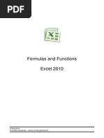 Excel 2010 Formulas