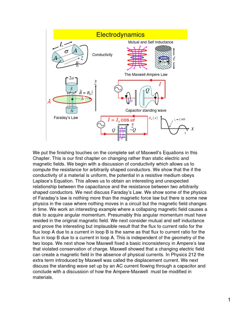 Electrodynamics | PDF | Inductance | Magnetic Field