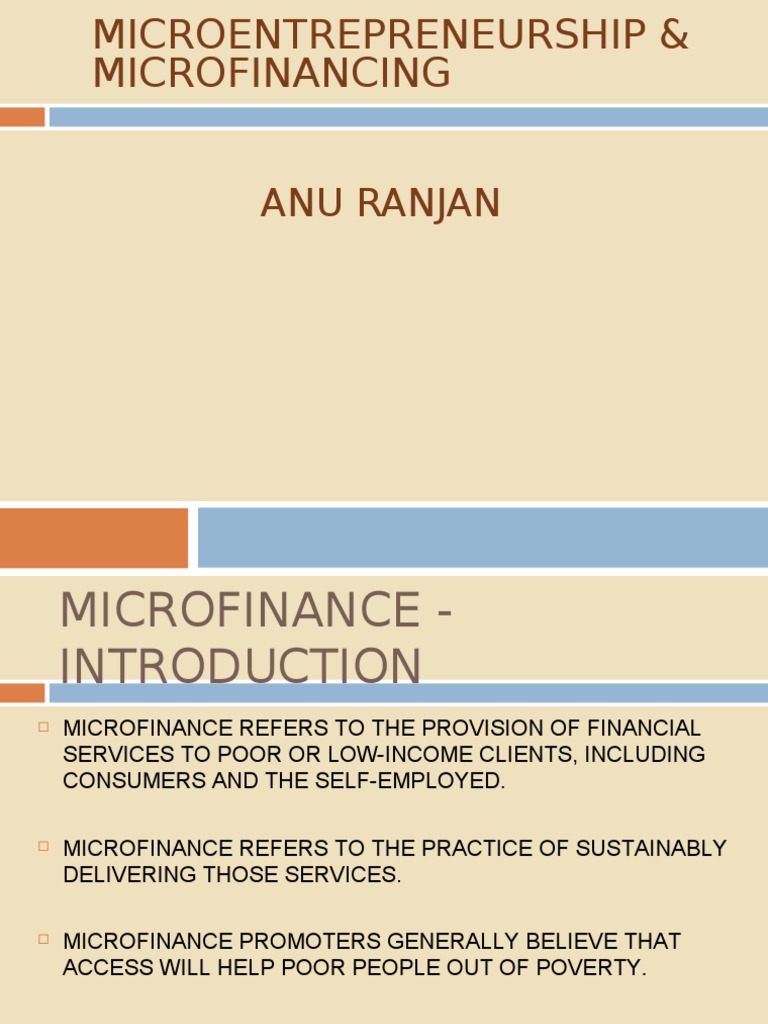 Micro Finance in India PDF Microfinance Grameen Bank