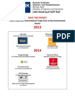 Save The Dates!!: Most Important International Trade Fairs in The Environment Sector