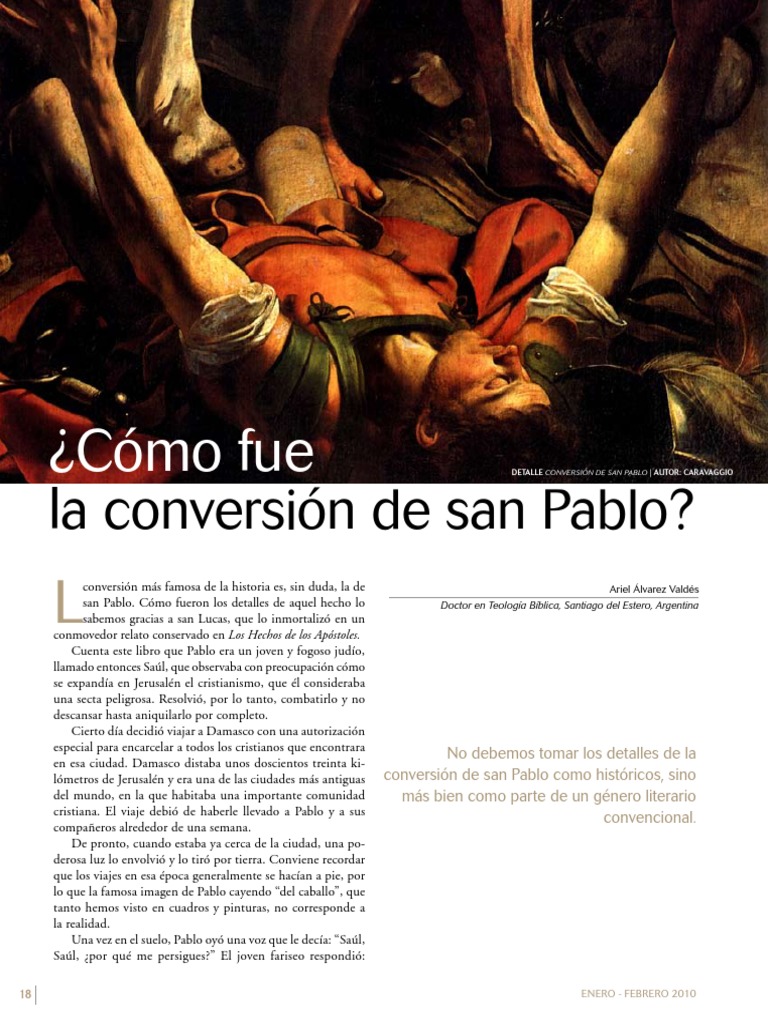Análisis de la Conversión de San Pablo | PDF | Pablo el apóstol | La ...