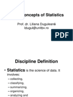 Basic Concepts of Statistics: Prof. Dr. Liliana Dugulean Ă Ldugul@unitbv