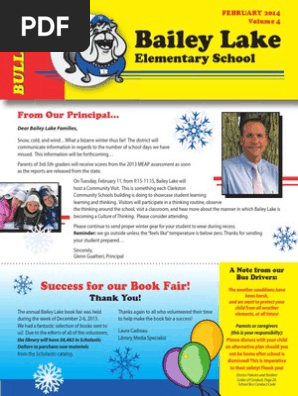 2014 Bailey Lake Elementary
February Newsletter