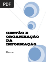 GESTÃO E ORGANIZAÇÃO DA INFORMAÇÃO