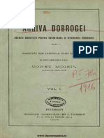 Arhiva Dobrogei Revista Societăţii pentru Cercetarea şi Studierea Dobrogei. Volumul 1, 1916