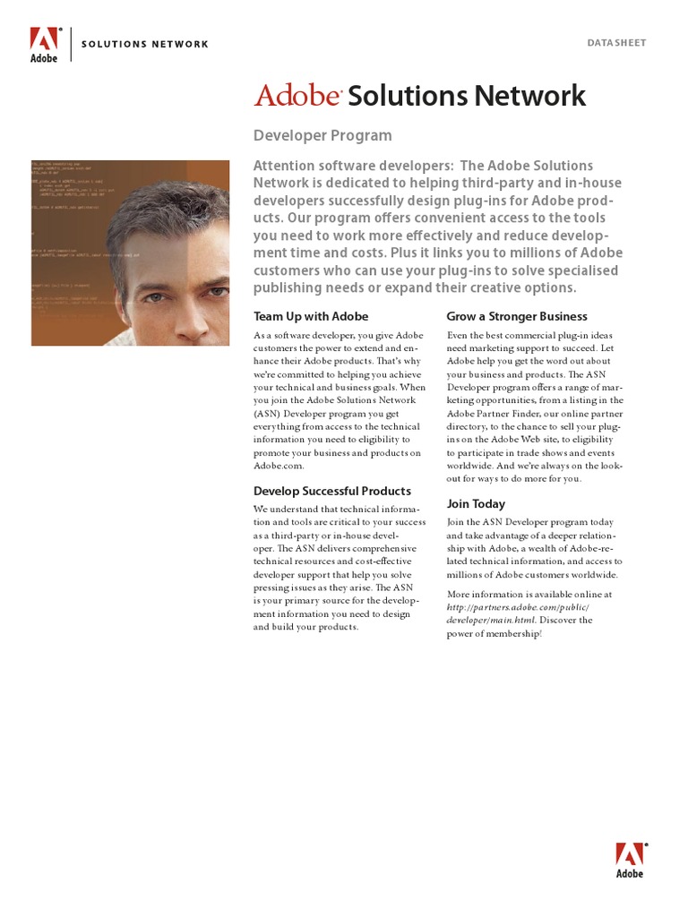 ASN Developer Program Datasheet PDF | PDF | Adobe Systems | Websites