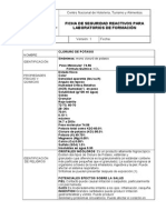 Ficha de Seguridad de Cloruro de Potasio