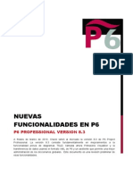 Nuevas Funcionalidades en p6 Professional v8.3