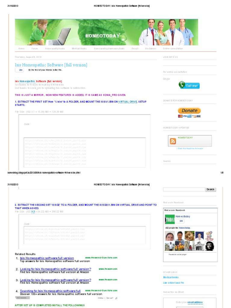 Homeopathy Software  Full Version