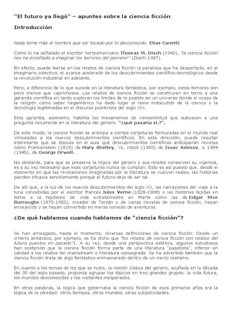 El Futuro Ya Llegó | PDF | Ciencia ficción | Novelas