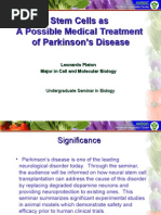 Download neural stem cells as a possible medical treatment of parkinsons disease by lenard09 SN2050588 doc pdf