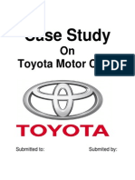 Case Study On Toyota