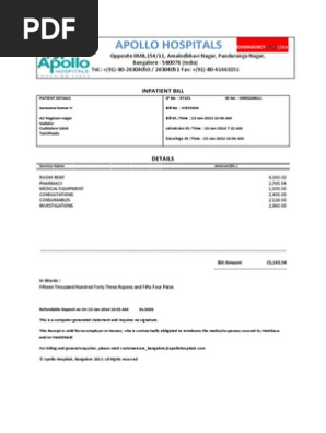 medical bill pdf