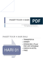 Paket Tour 4 Hari Bali