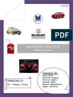 30030753 Balance Sheet Analysis of Maruti Suzuki