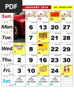 Kalendar Kuda 2014 - Malaysia